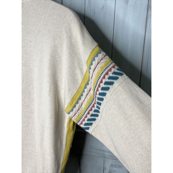 VINTAGE RAFFI LINEA UOMO EMBROIDERED COLORFUL GRANDPA CARDIGAN POCKET SWEATER XL - Picture 11 of 15